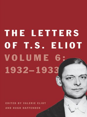 cover image of The Letters of T. S. Eliot
